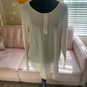Torrid Plus Size 3X Cream Knit Long Sleeve